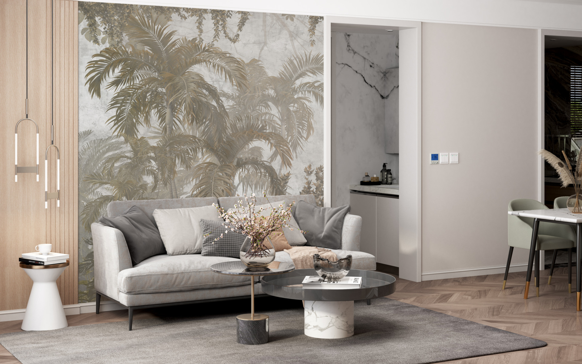 Foto murale Tropikët në Sepia