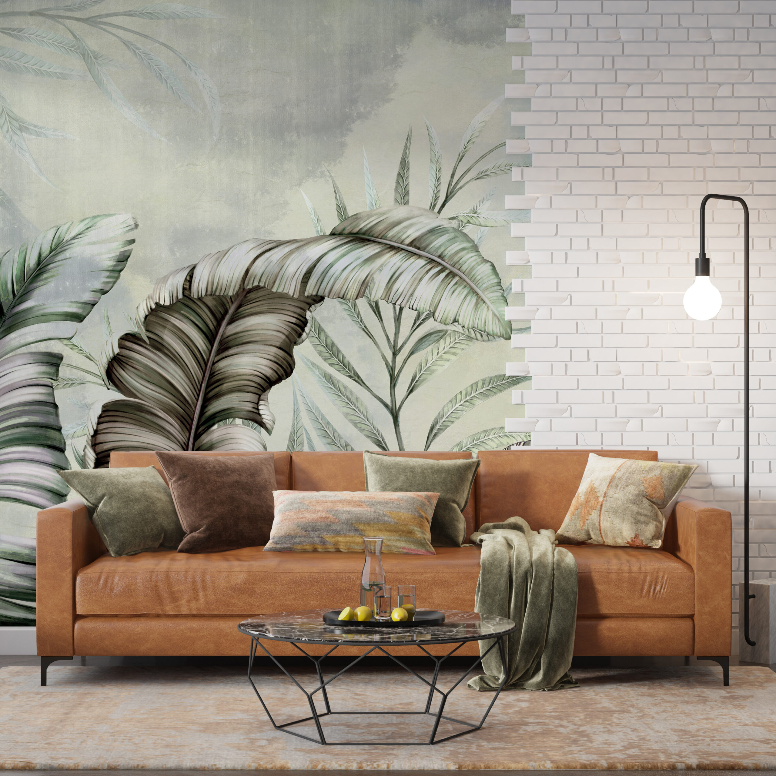 Foto murale Në shkurret e gjetheve të gjata