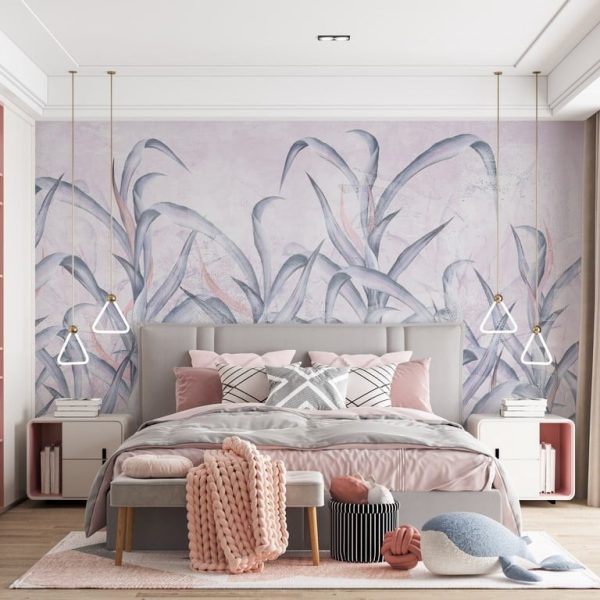 Foto murale Në shkurret e gjetheve blu