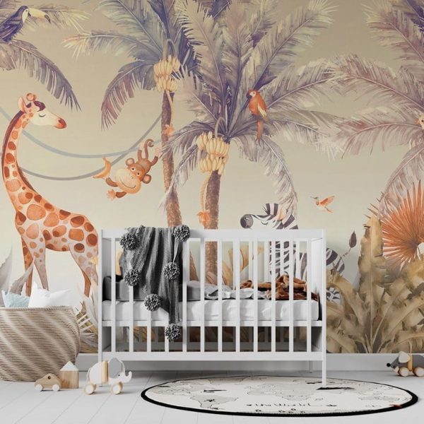 Foto murale Kafshë të lumtura në xhungël