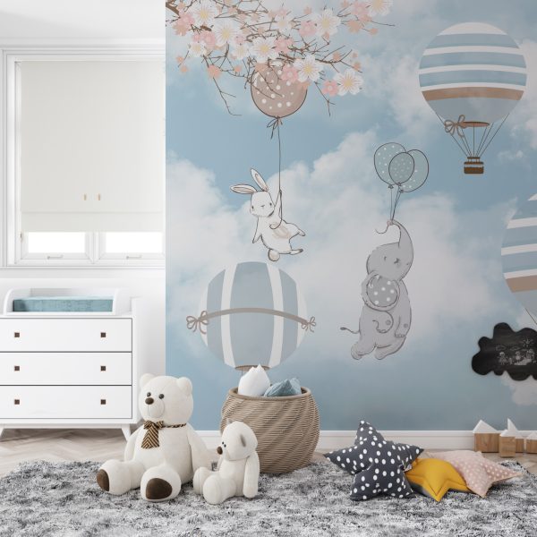 Foto murale Fluturim me balonë në pranverë