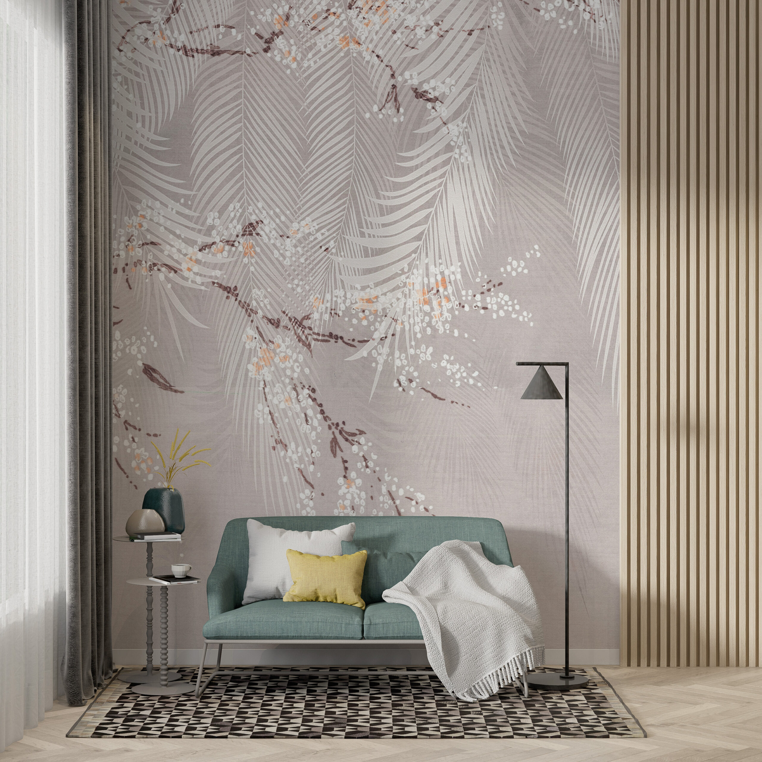 Foto murale Pranvera në gri