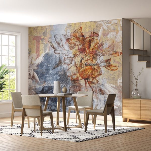 Foto murale Zambakë uji në mur