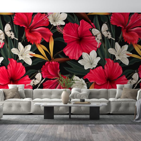 Foto murale Midis luleve të kuqe