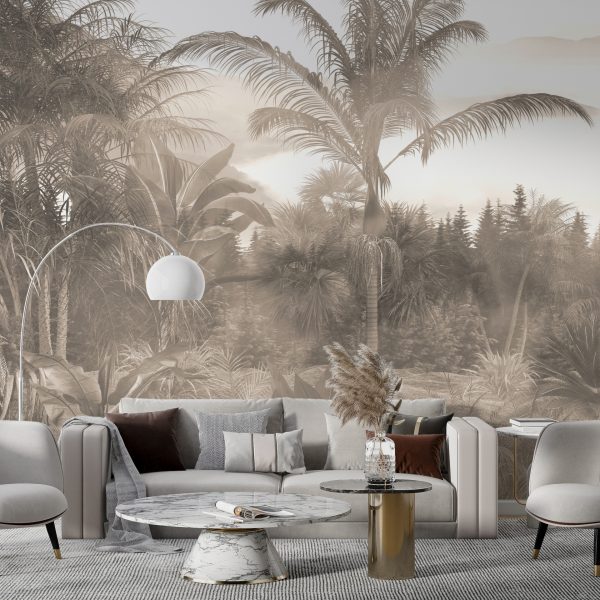 Foto murale Palmë e gjatë në mjegull