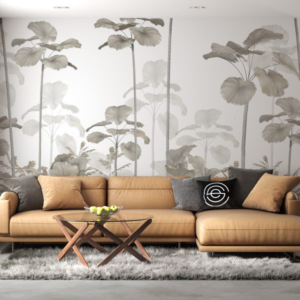 Foto murale Palma të larta midis barit