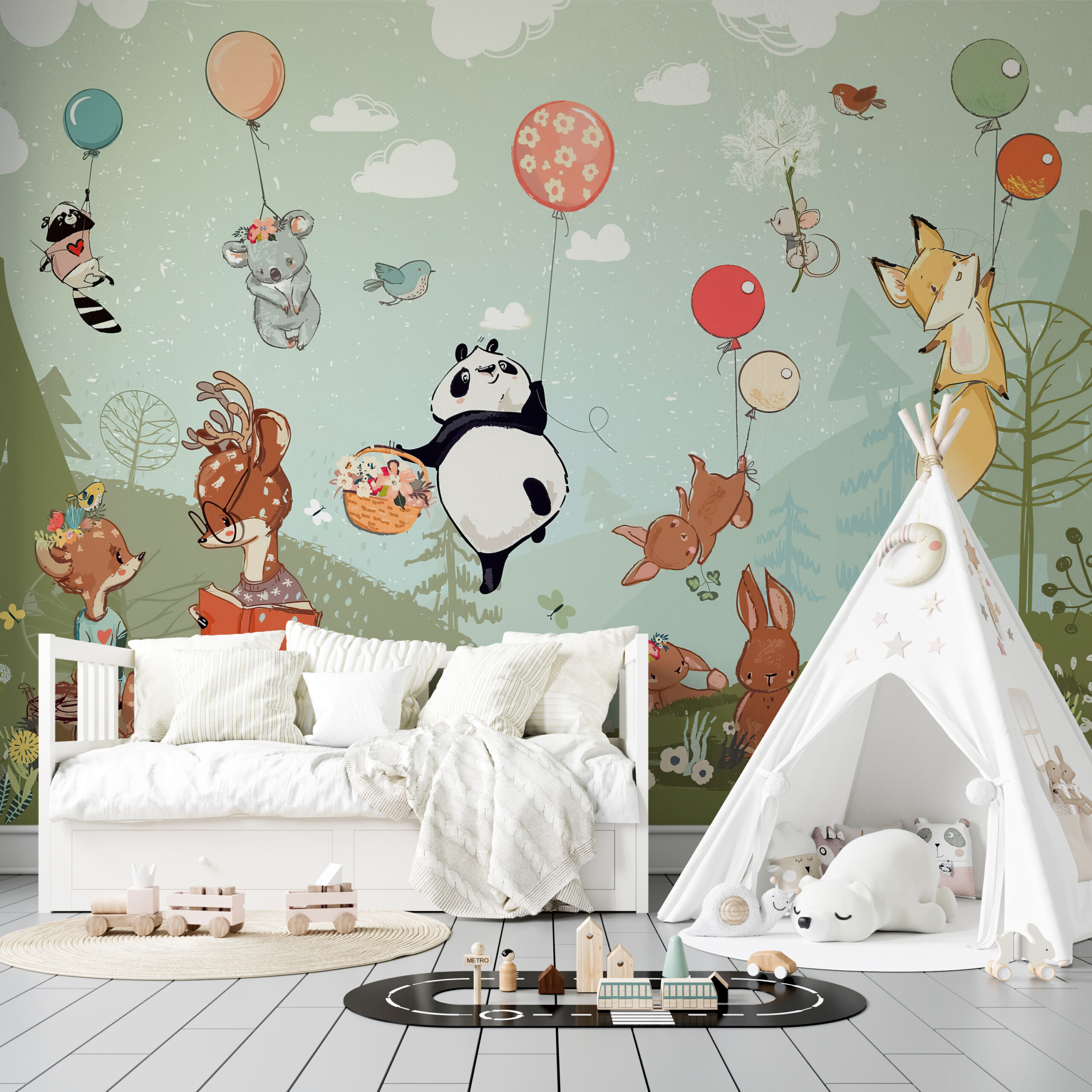 Foto murale Argëtim në pyll