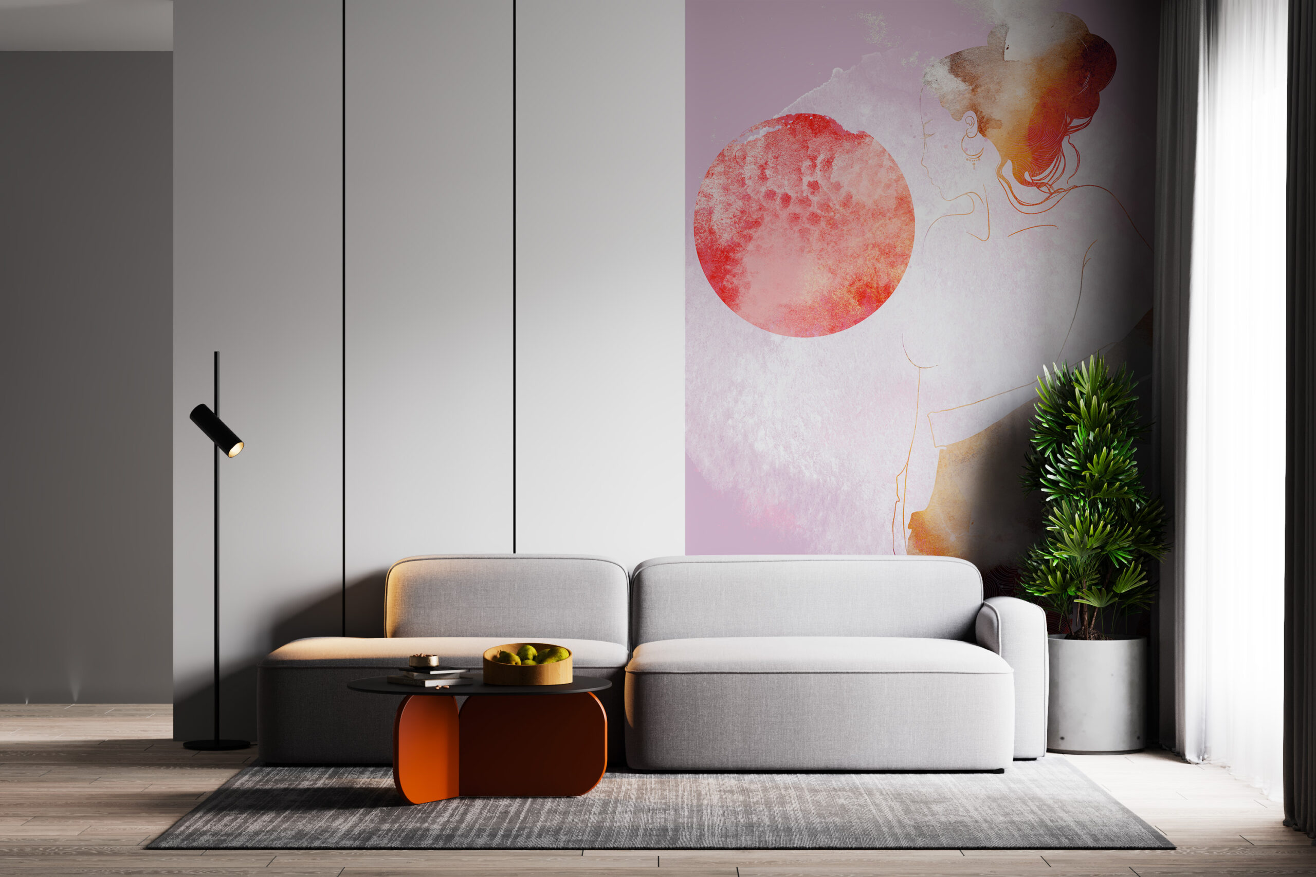 Foto murale Skicë e një gruaje