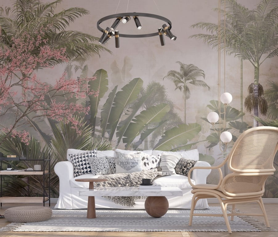 Foto murale Xhungël e Gjelbër në Mjegull