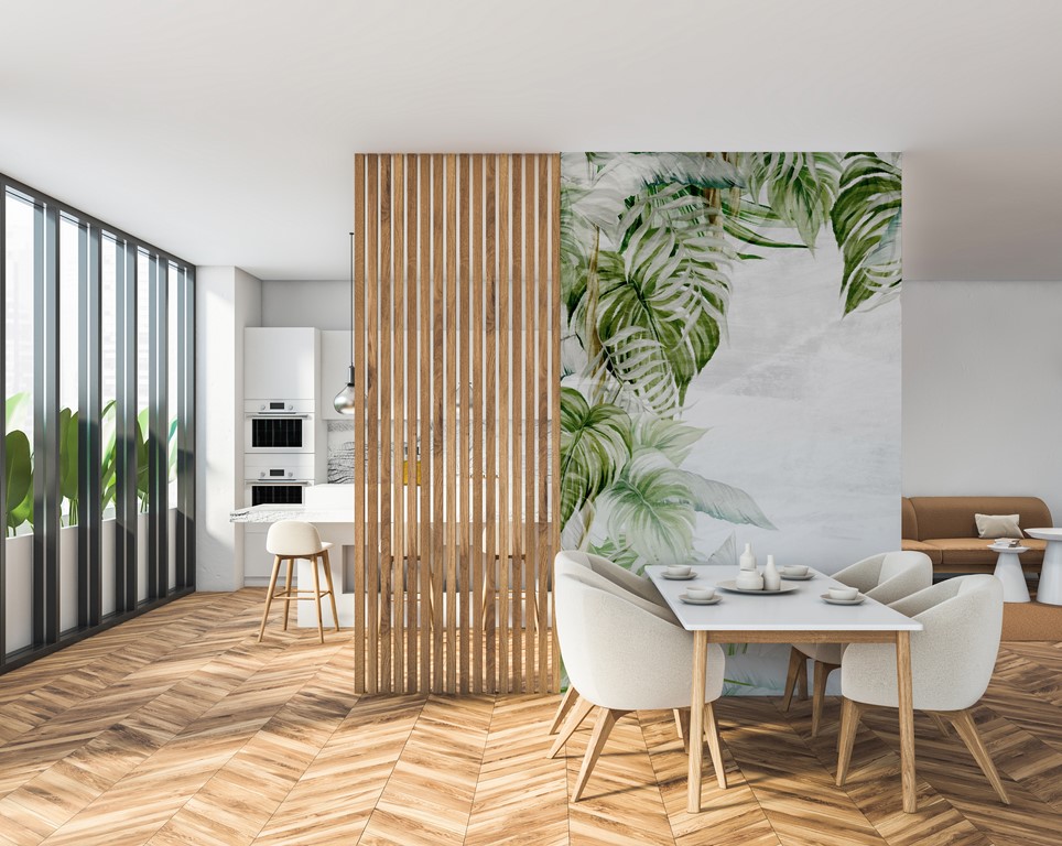 Foto murale Gjelbër ekzotike e kolonës