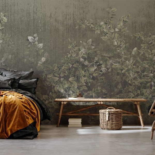 Foto murale Hedera e Gjelbër në një Sfond të Errët