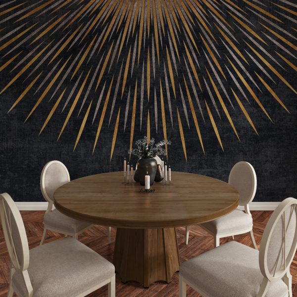 Foto murale Rreze të arta në një sfond grafiti