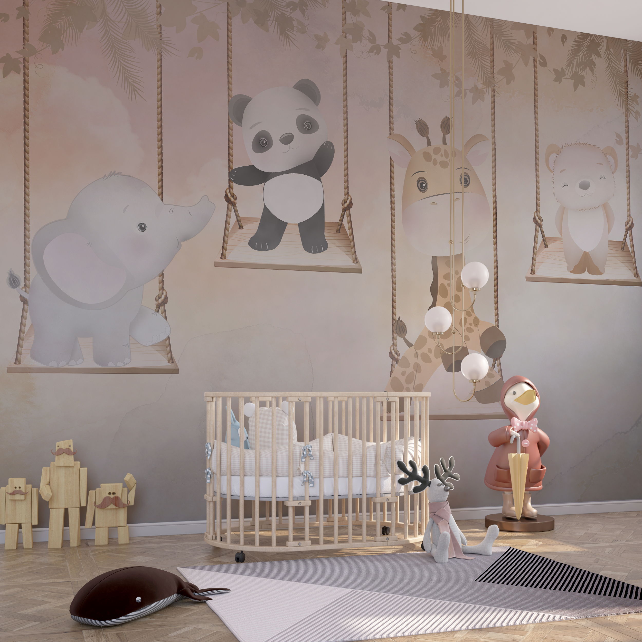 Foto murale Kafshët në lëkundje