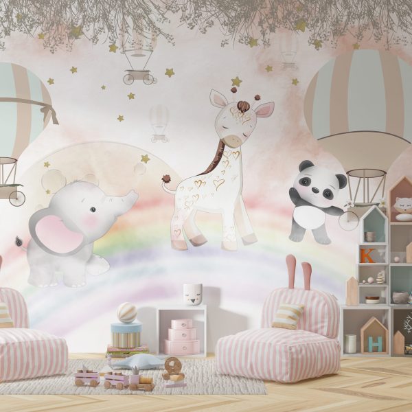 Foto murale Kafshët në Ylber