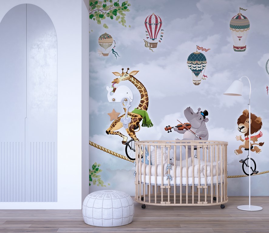 Foto murale Kafshët që kërcejnë në litar