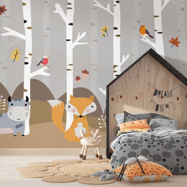 Foto murale Kafshët midis thuprave