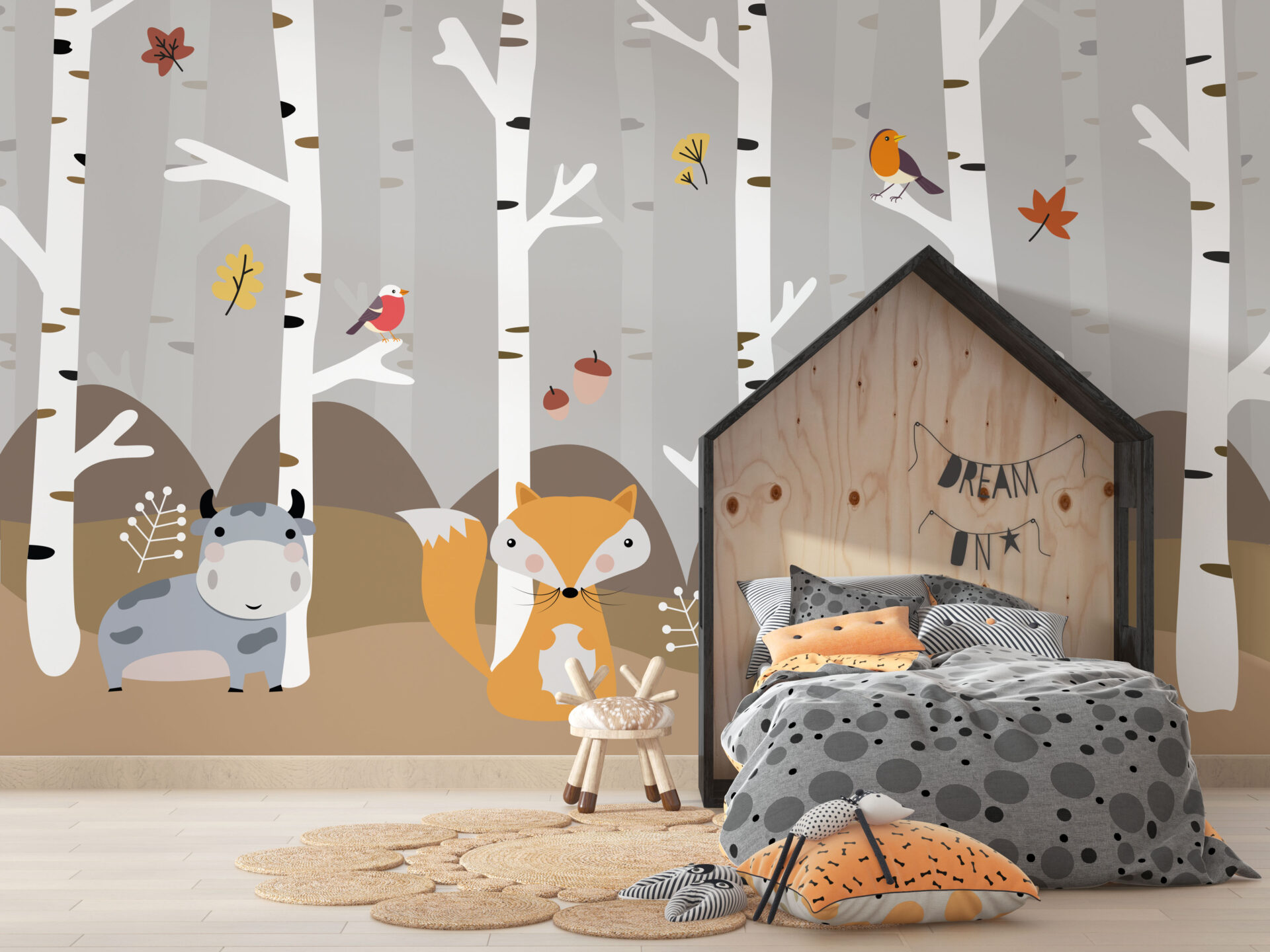 Foto murale Kafshët midis thuprave