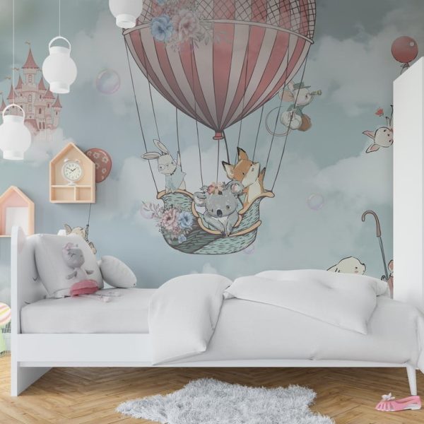 Foto murale Kafshët në një tullumbace shumëngjyrëshe