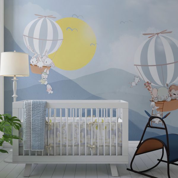 Foto murale Kafshët në fluturim mbi male