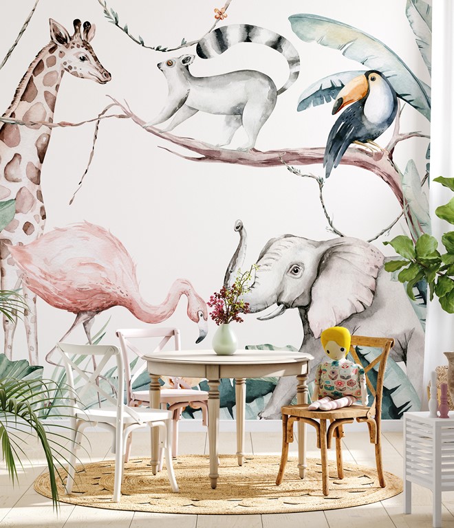 Foto murale Kafshët e Afrikës së Egër