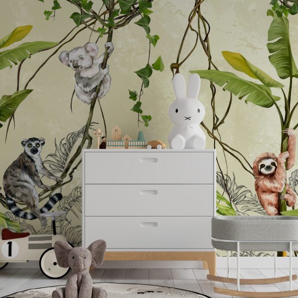 Foto murale Kafshët në Lianas