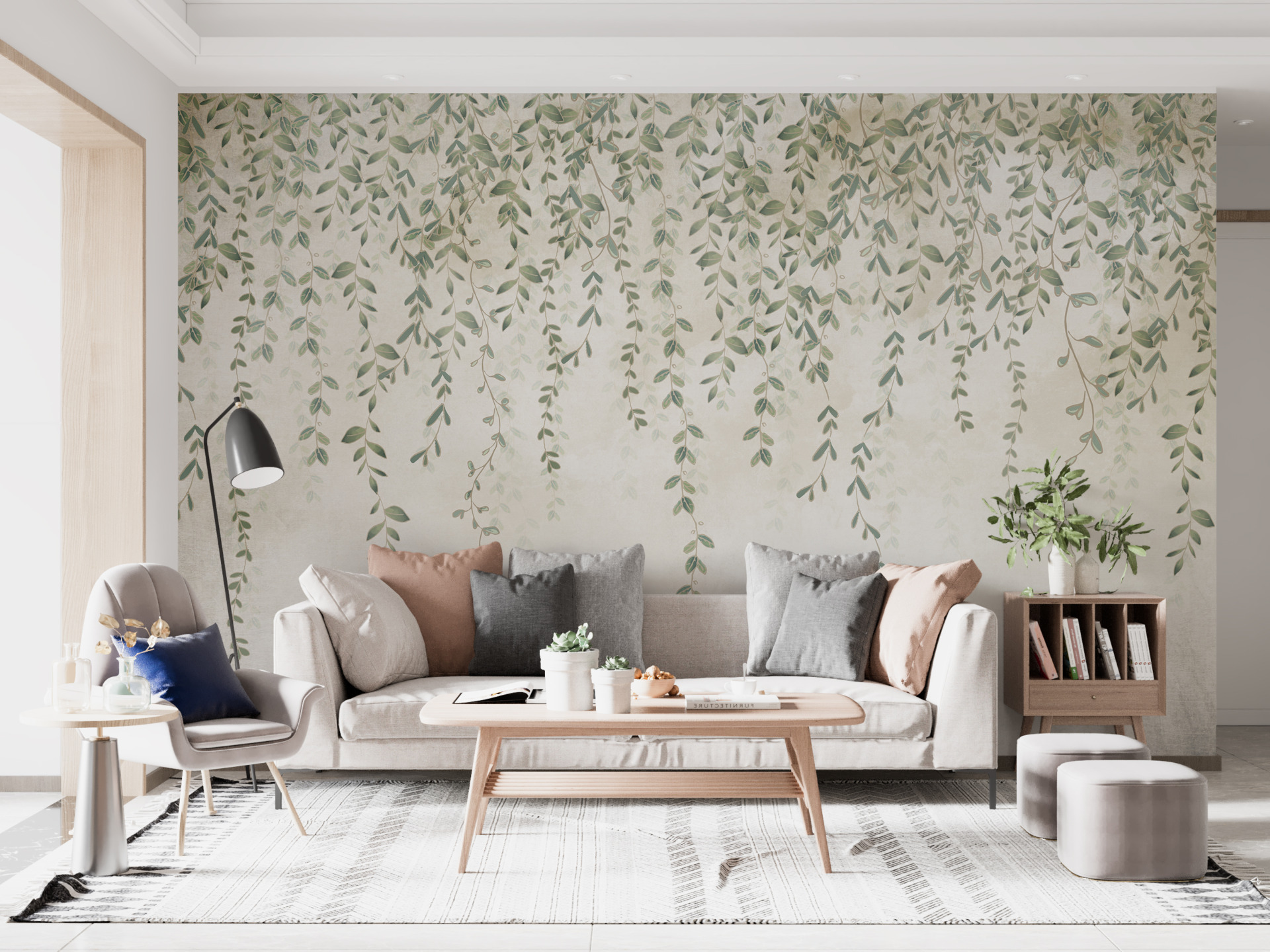 Foto murale Gjethe të Vogla të Varura