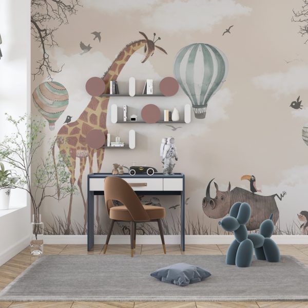 Foto murale Gjirafa dhe Balona