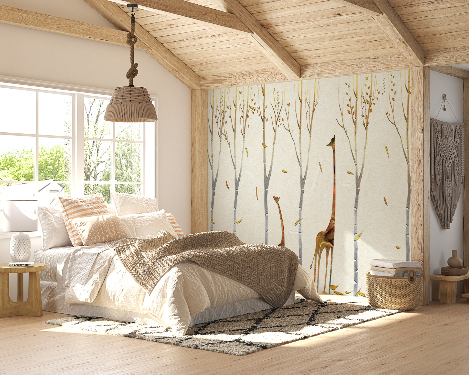 Foto murale Gjirafat midis pemëve