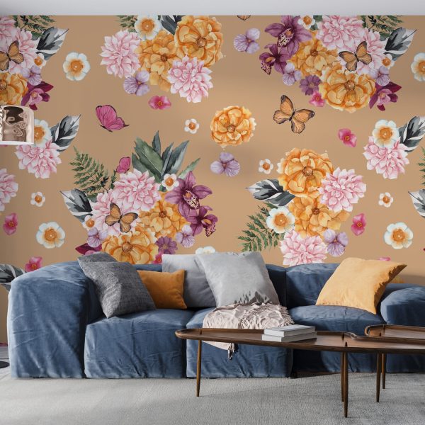 Foto murale Lule dhe Flutura të Gëzuara