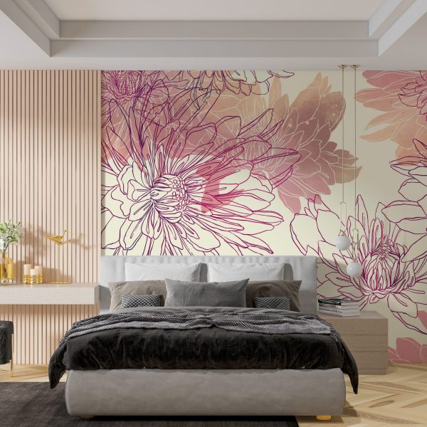 Foto murale Lule në Rozë