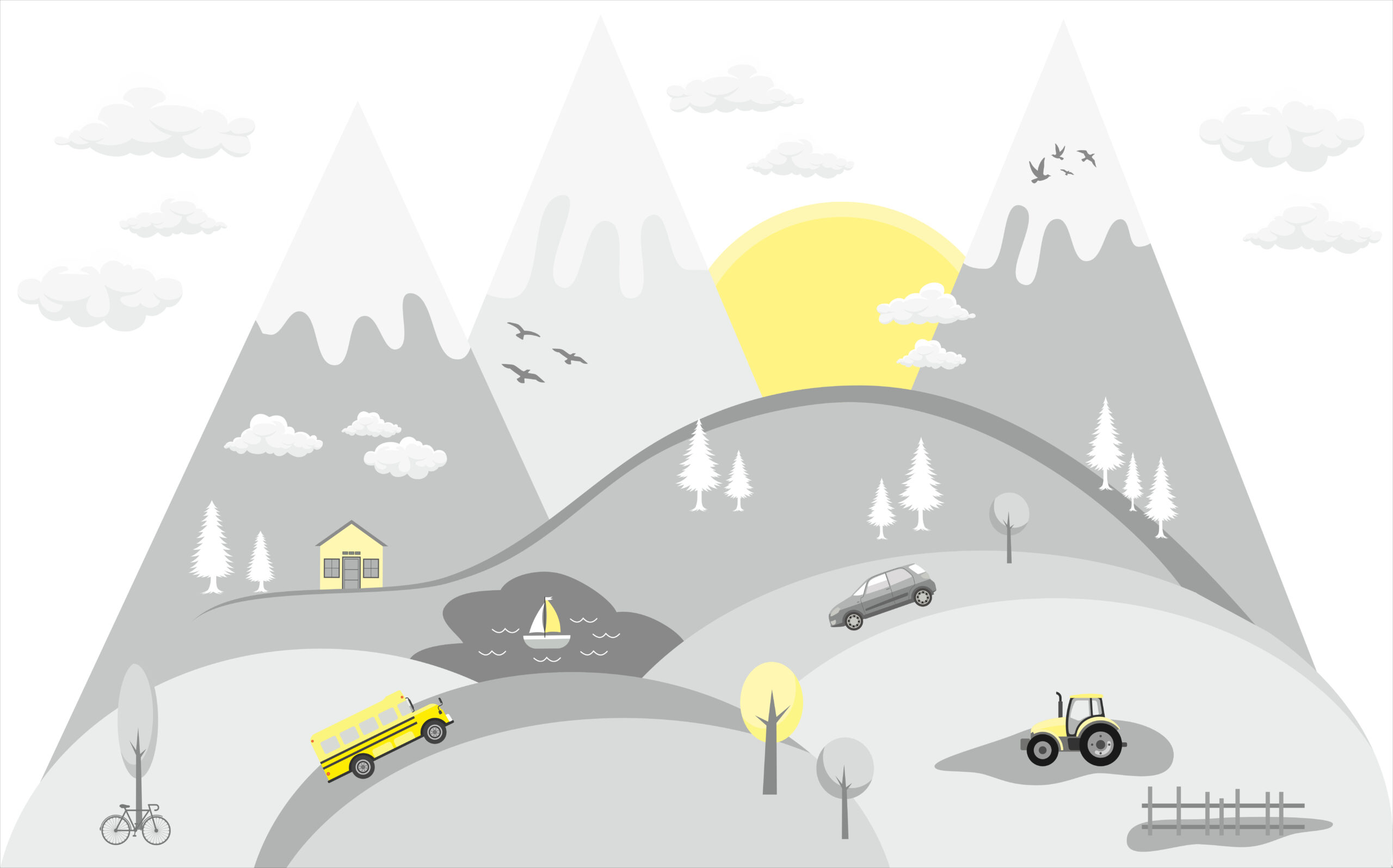 Fabulous,Mountain,Landscape,With,Cars