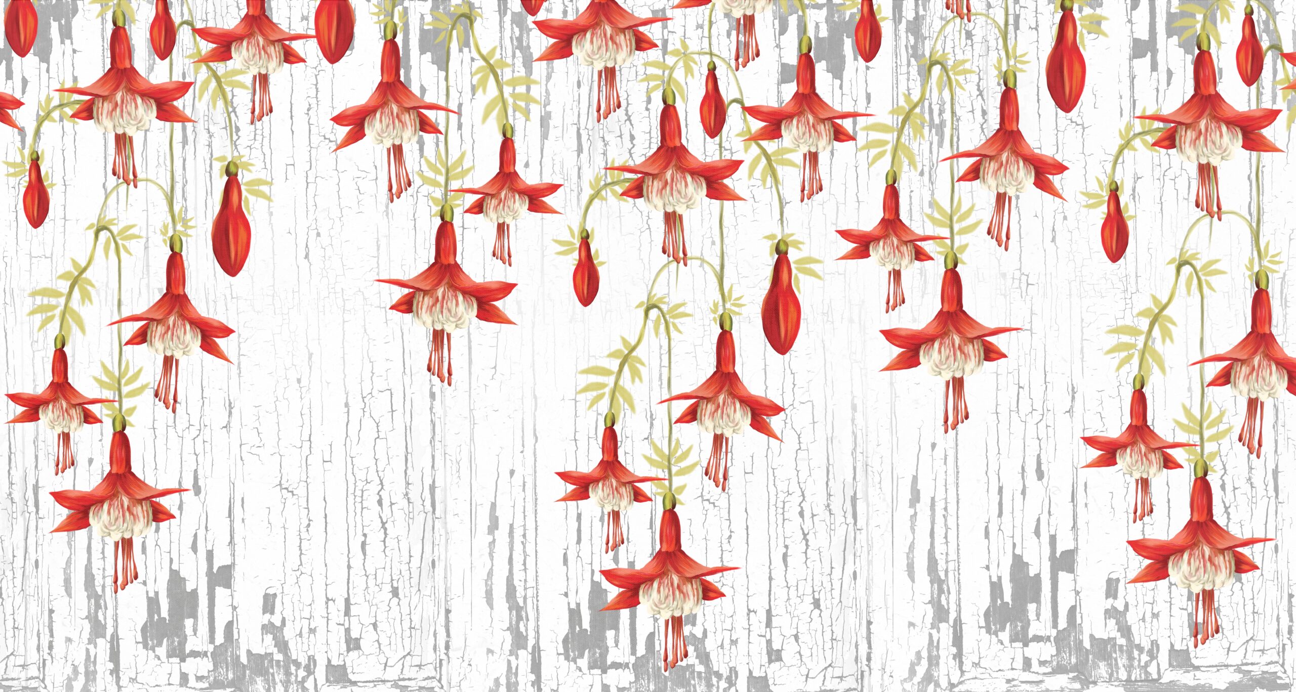 Red,Buds,On,A,Textured,Background,With,Scuffs,Imitation,Of