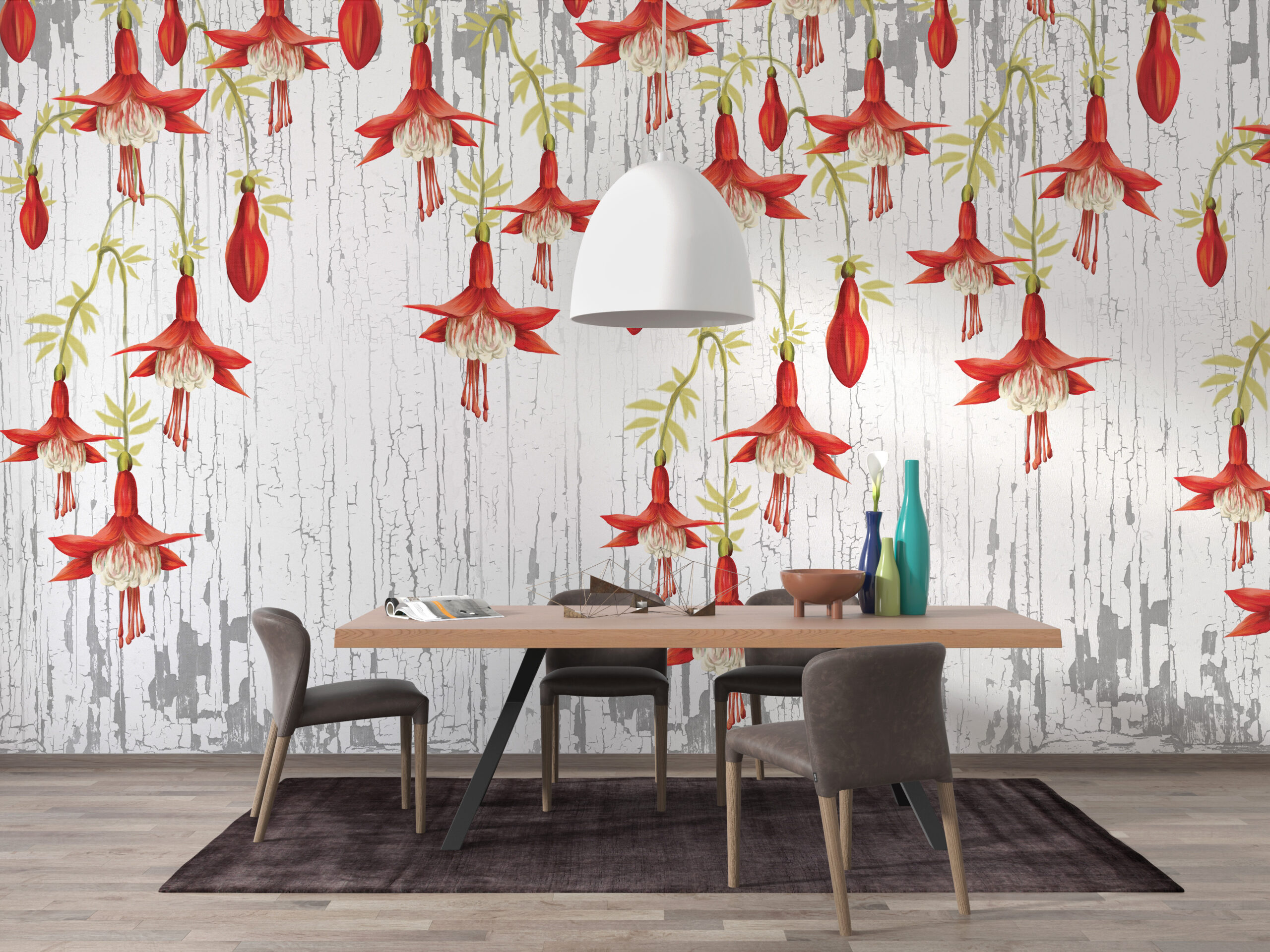 Foto murale Lule të Kuqe të Varura