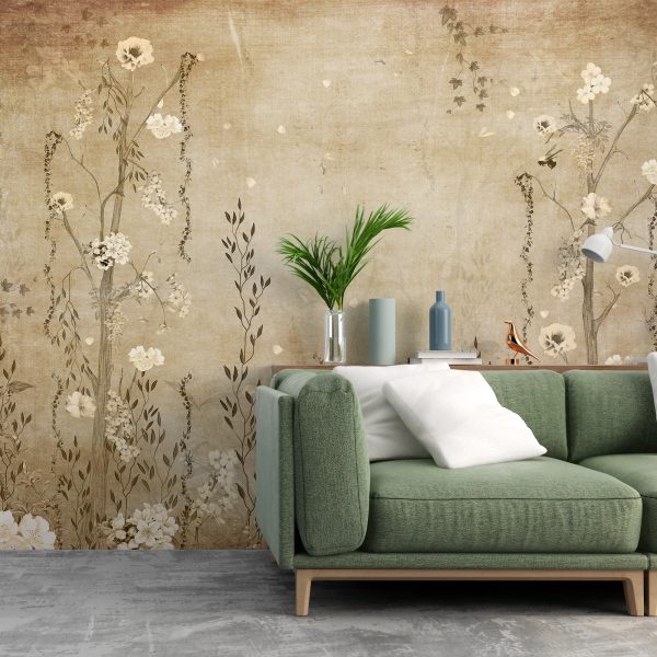 Foto murale Bimë në ngjyrë kafe dhe bezhë