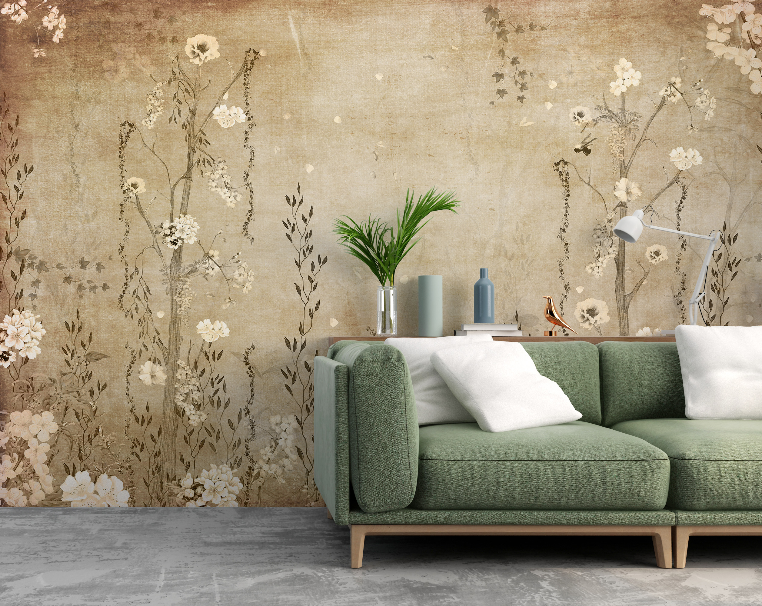 Foto murale Bimë në ngjyrë kafe dhe bezhë