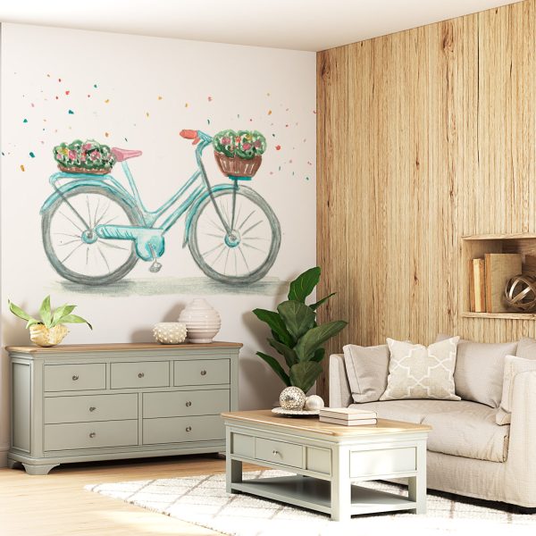 Foto murale Biçikletë ngjyrë bruz