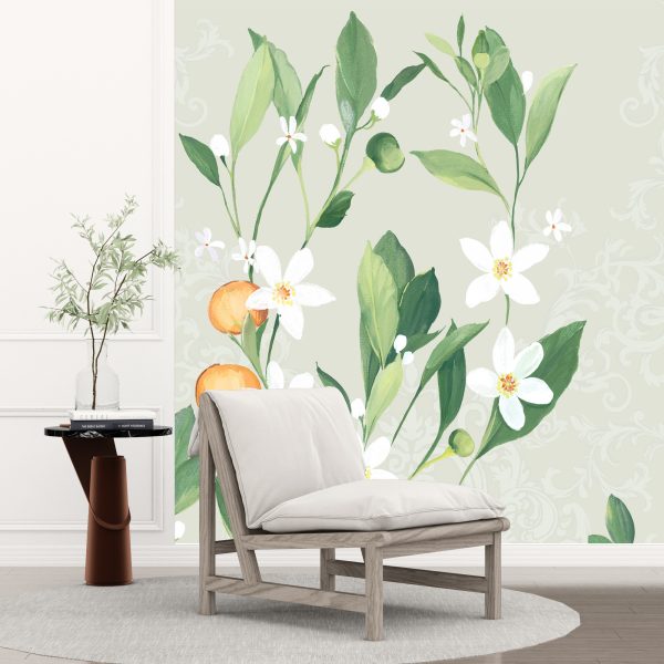 Foto murale E bardhë dhe e gjelbër