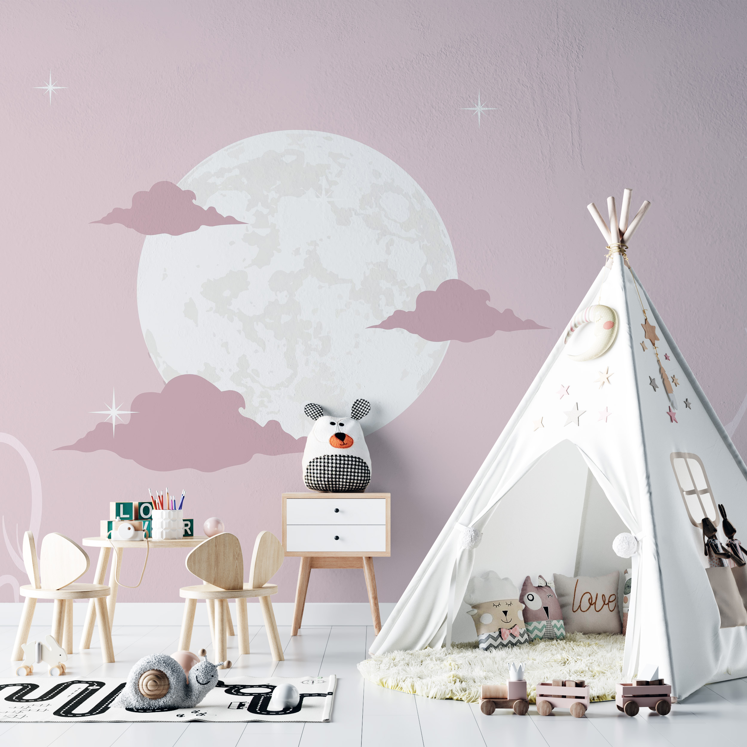 Foto murale Hëna Wonuanca të rozës