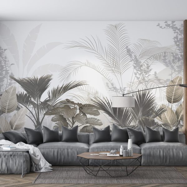 Foto murale Gjethe në mjegull