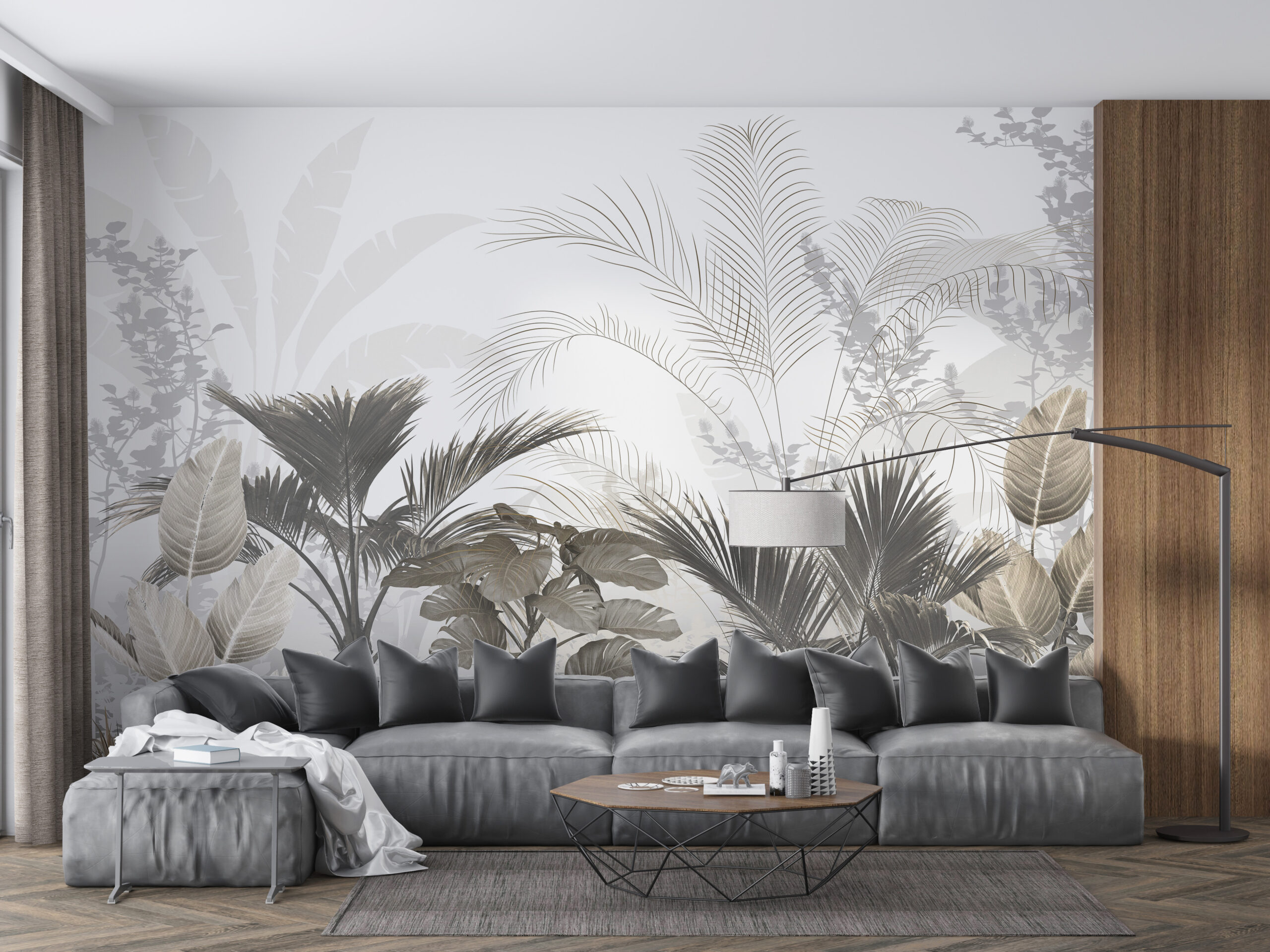 Foto murale Gjethe në mjegull