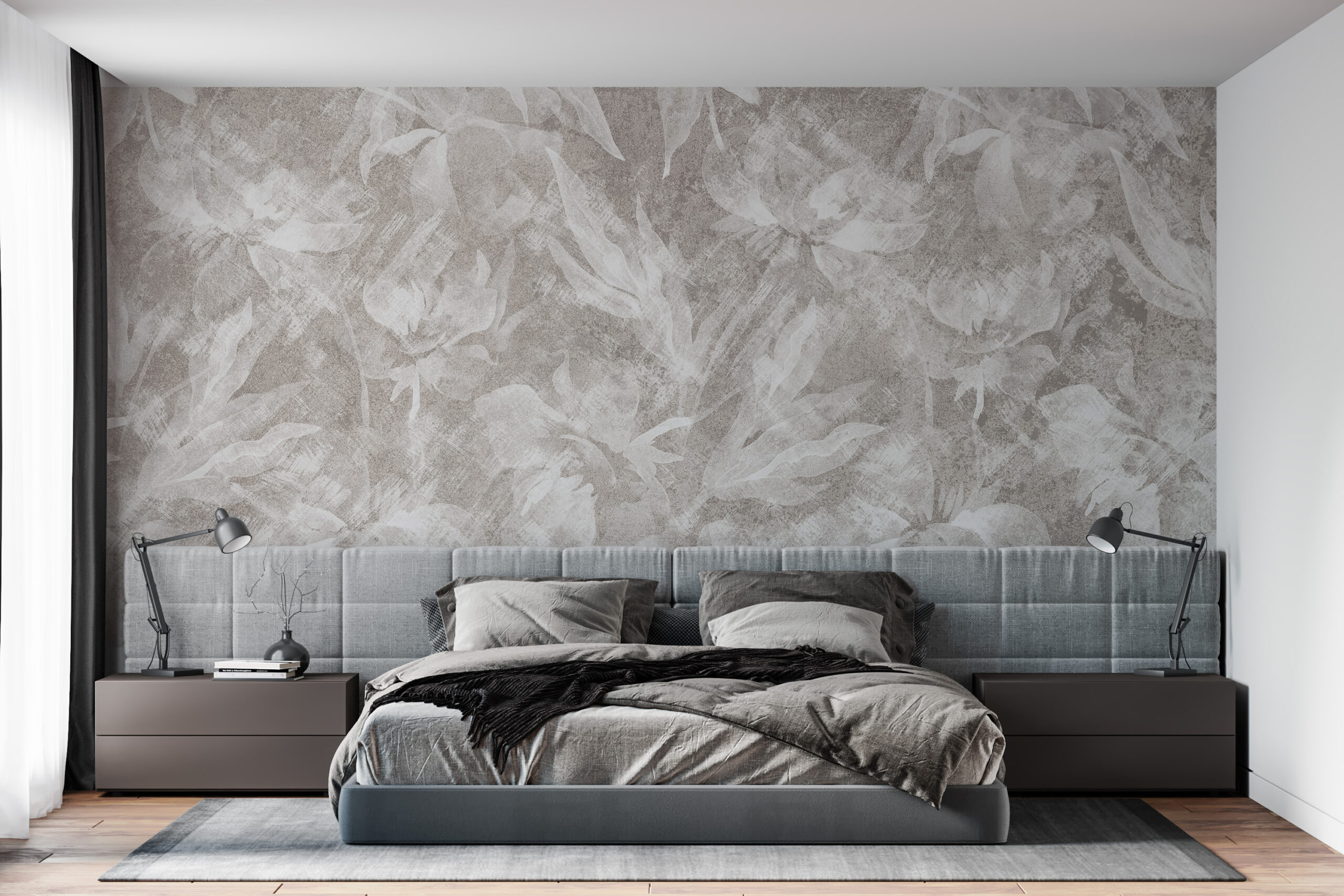 Foto murale Lule gri bezhë