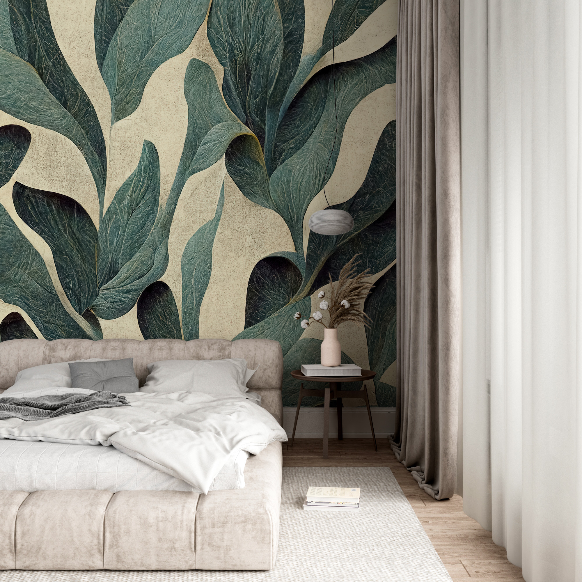 Foto murale Gjethe të gjelbra