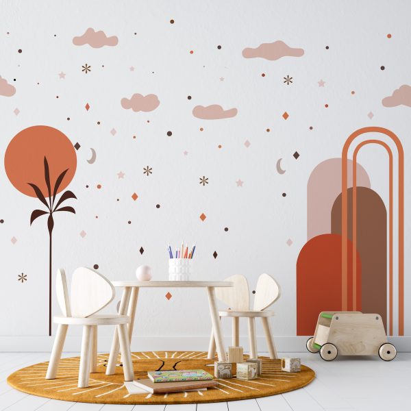 Foto murale Perëndim dielli abstrakt