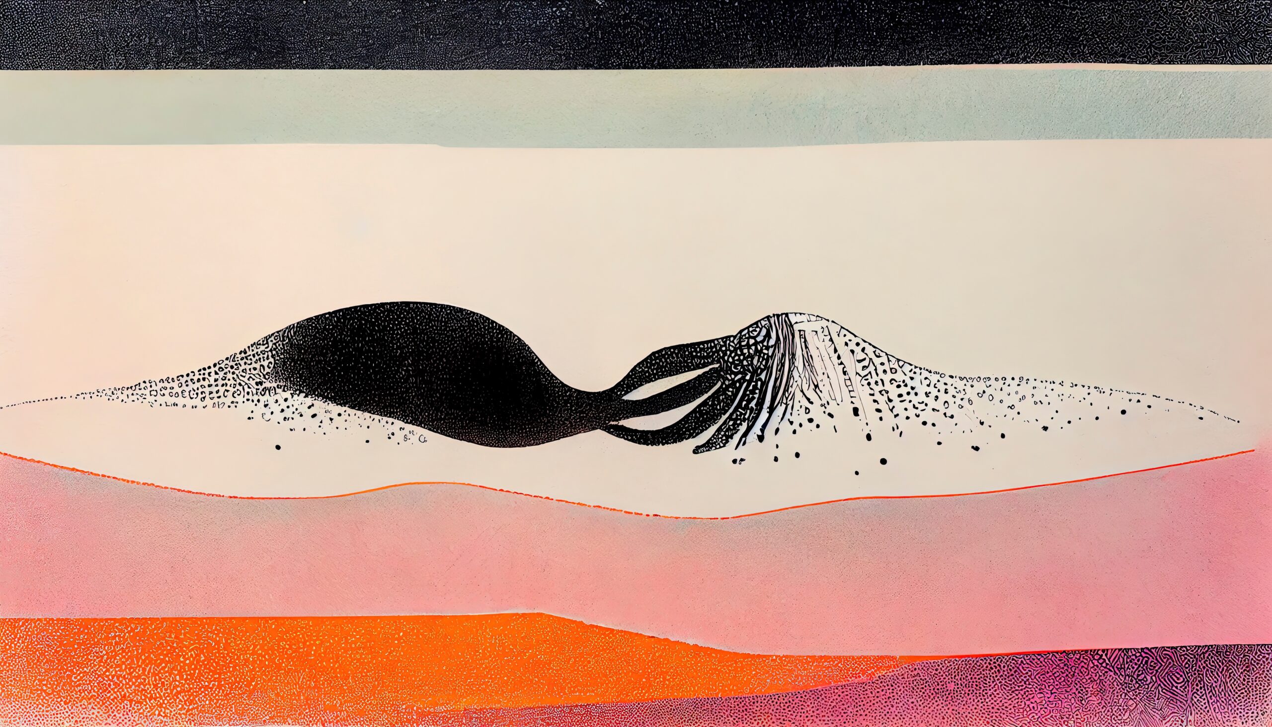 Abstract,Color,And,Ink,Background.,Pastel,Orange,,Pink,And,Gray