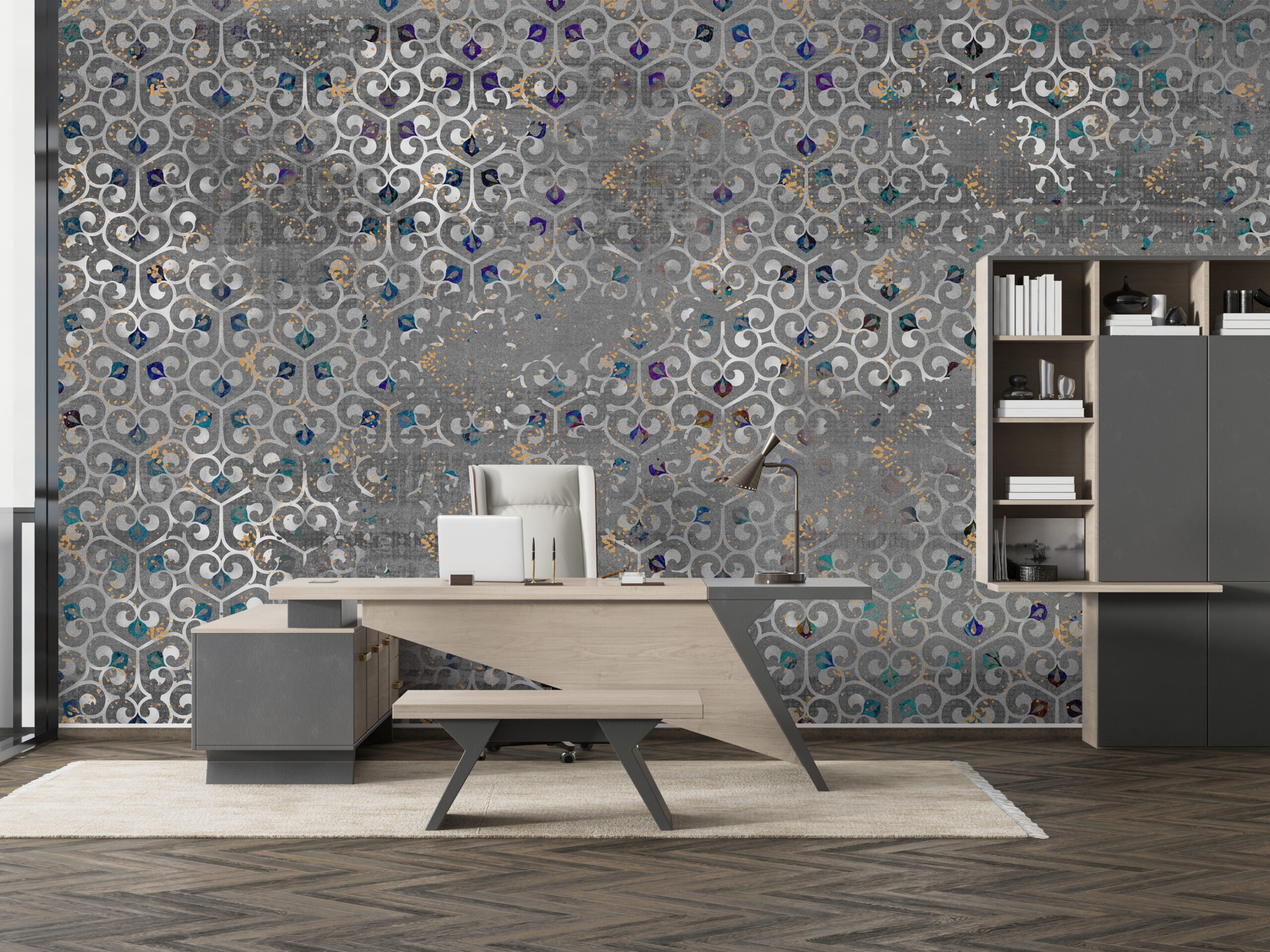 Foto murale Mandala gri