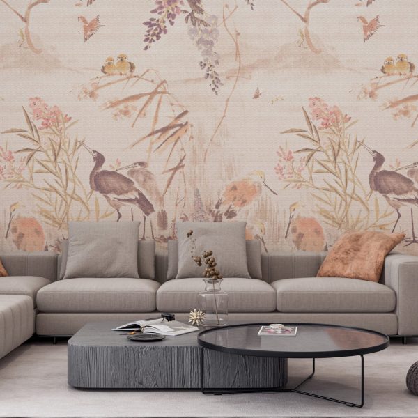 Foto murale Kopshti i Zogjve në Bezhë