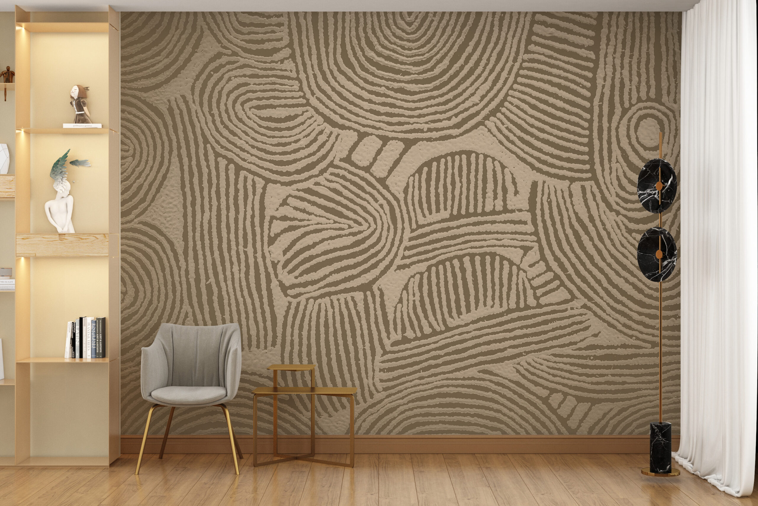 Foto murale Modele në ngjyrë kafe dhe bezhë