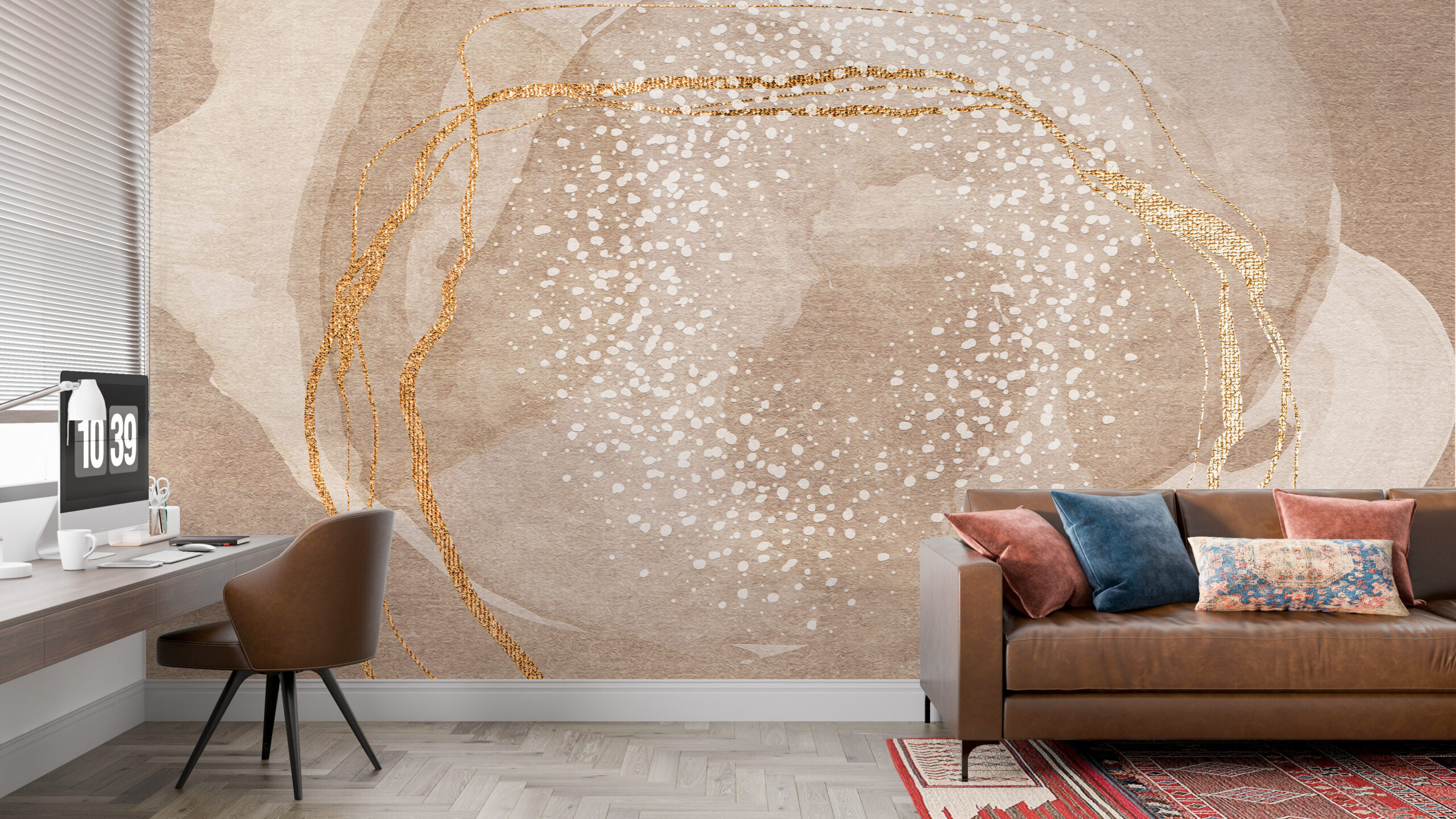 Foto murale Elemente ari në ngjyrë bezhë