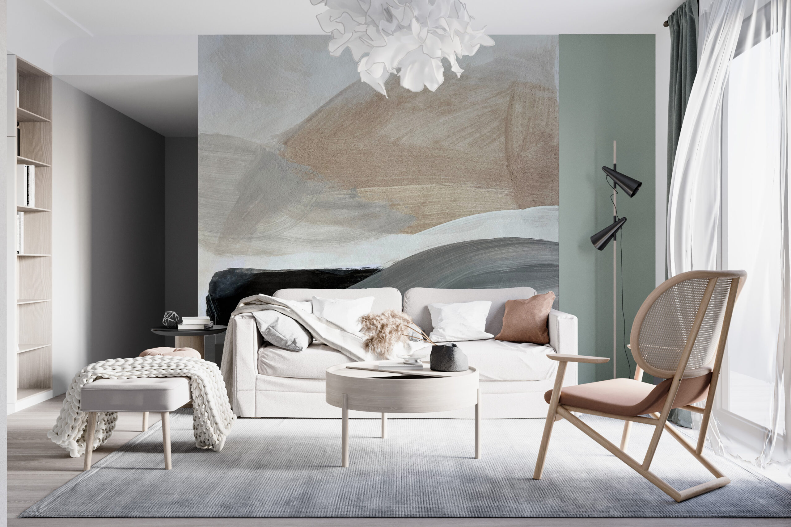 Foto murale Gri Abstrakte