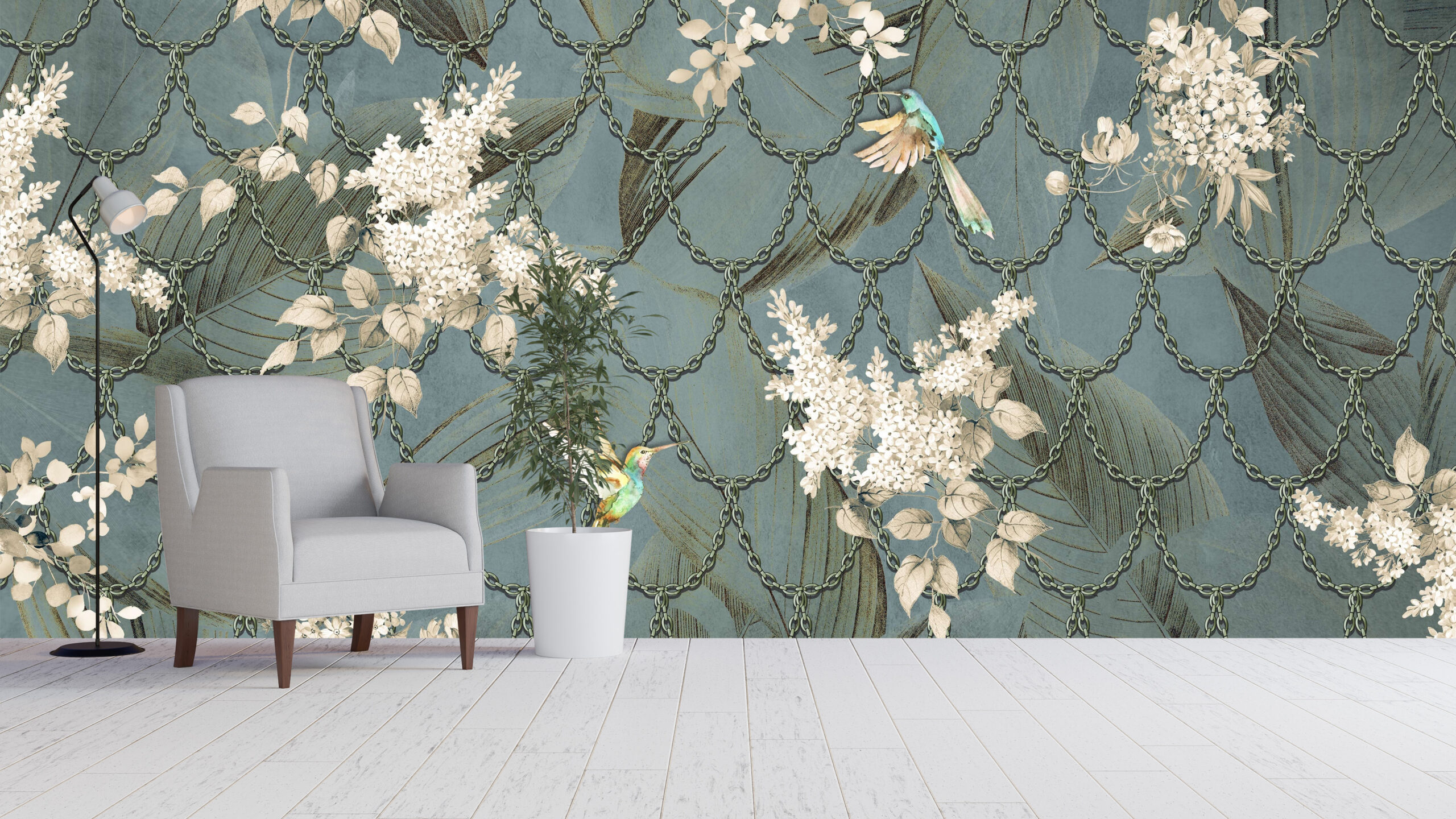 Foto murale Pyll Tropikal Pas Zinxhirëve